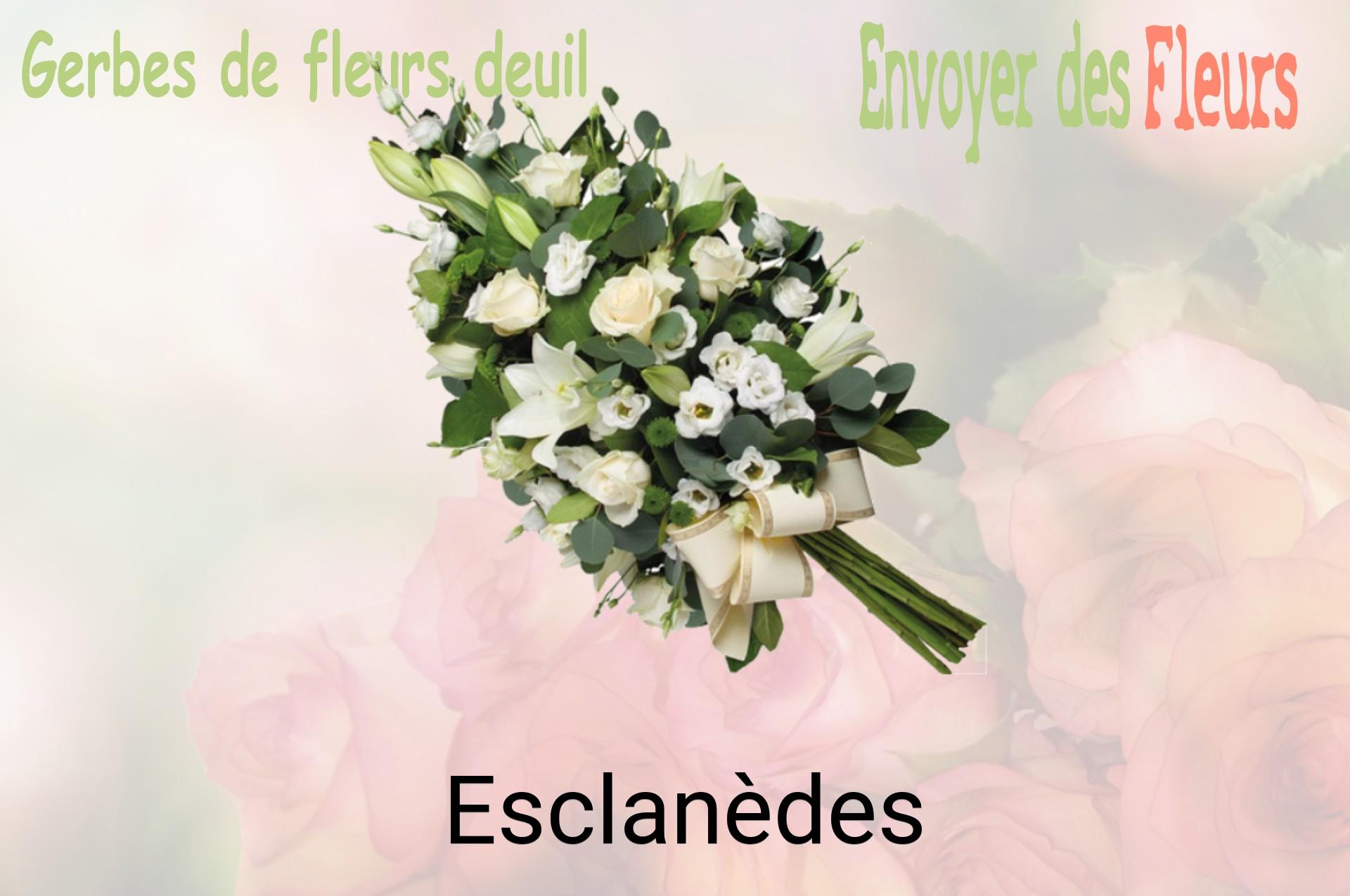 Gerbe de fleurs de deuil livrée à Esclanèdes